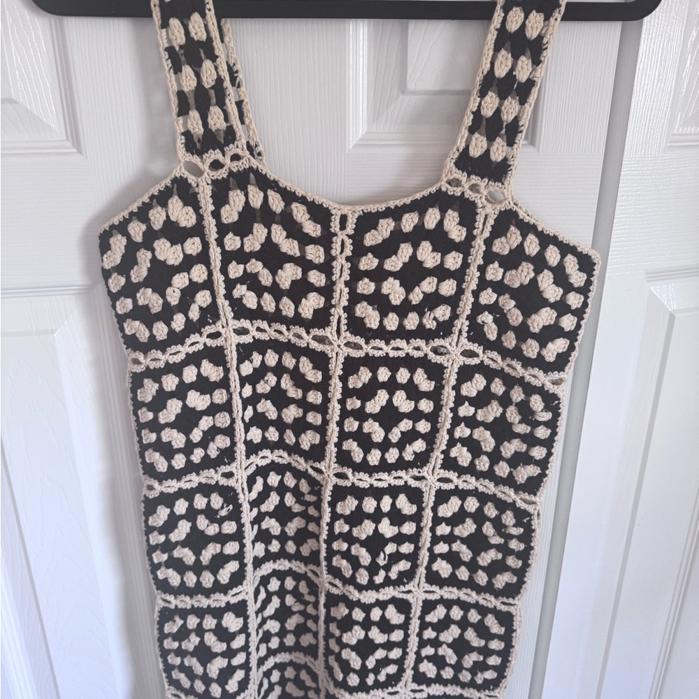 VICI Collection Solana Crochet Mini Dress NWOT - Picture 4 of 5